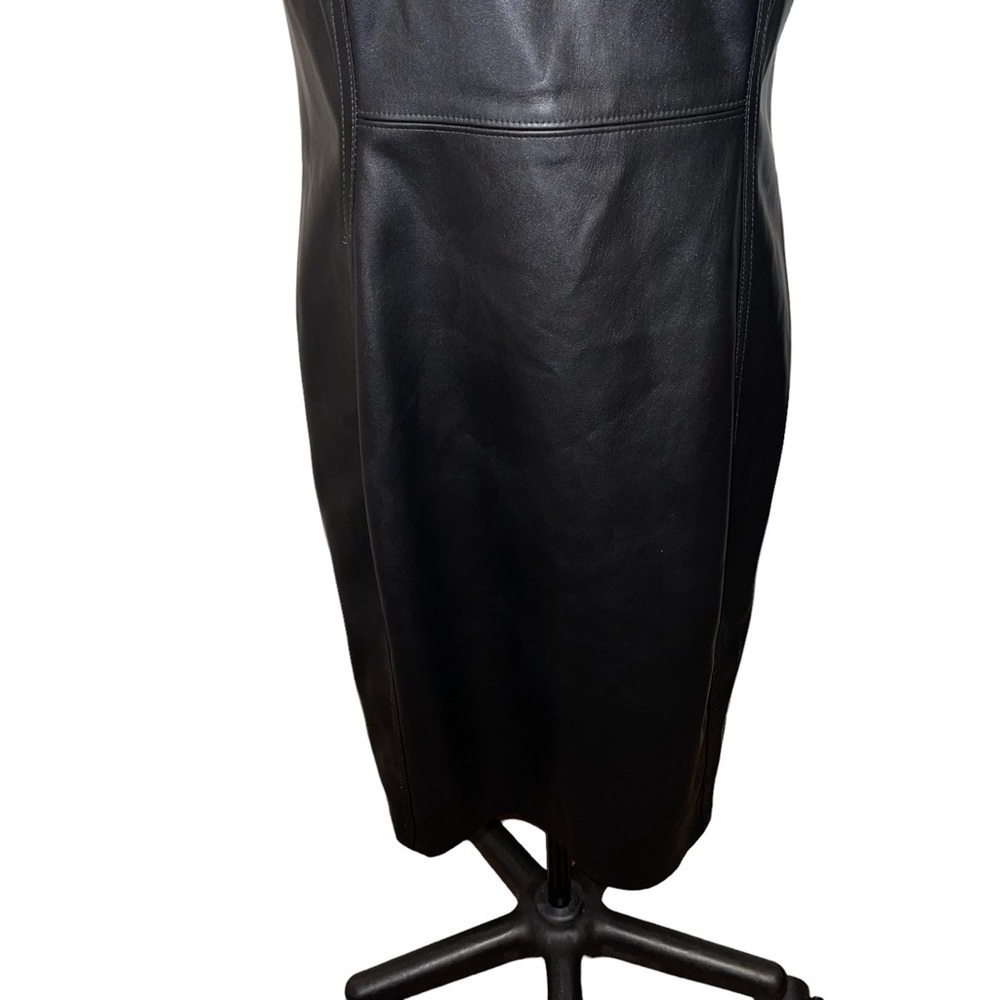 NWT Calvin Klein Women Faux Leather Dress Size 10 - Picture 12 of 13